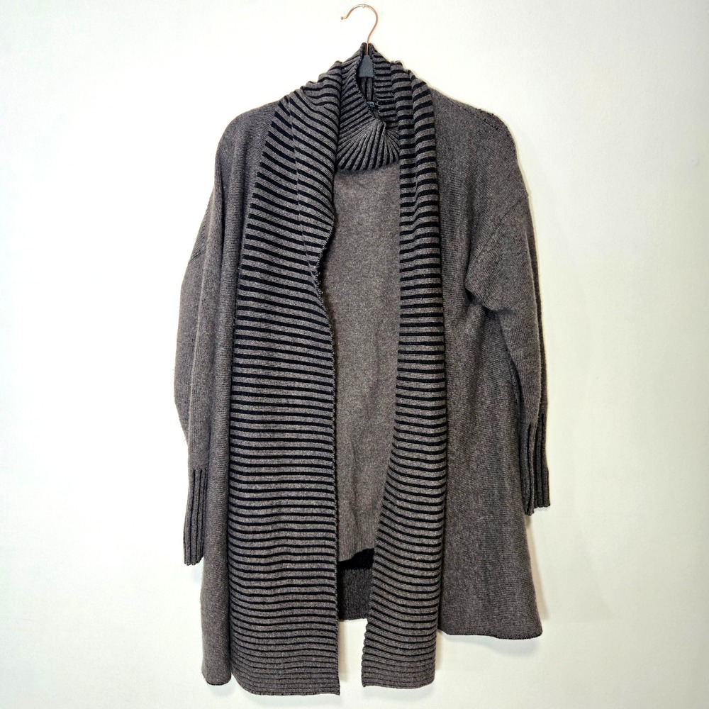 Lafayette 148 New York Cashmere Sweater Set Womens L/M Brown Twin Set Cardigan